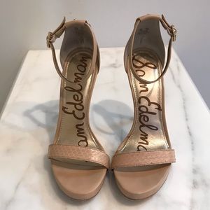 Sam Edelman Nude Ankle Strap Sandal Sz: 7.5